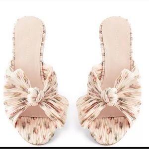 Loeffler Randall Emilia Wildflower Pleated Sandals Size  9